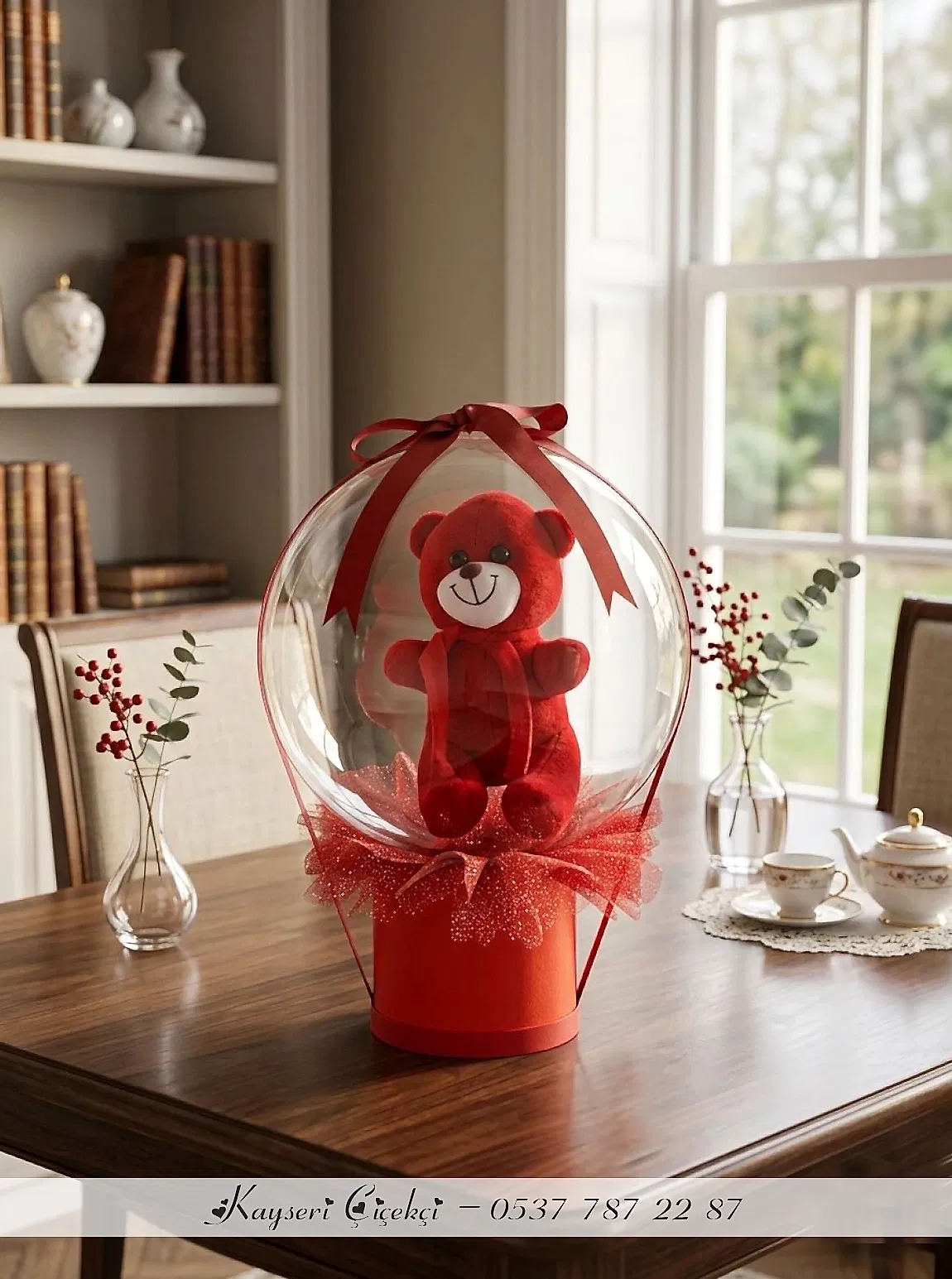 Kırmızı Kutu Balon Ayıcık