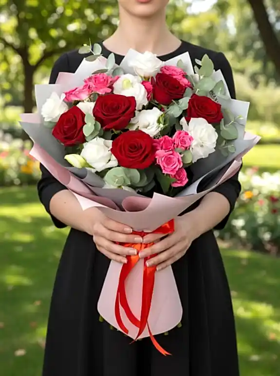 13'Lü Karışık Gül Buketi