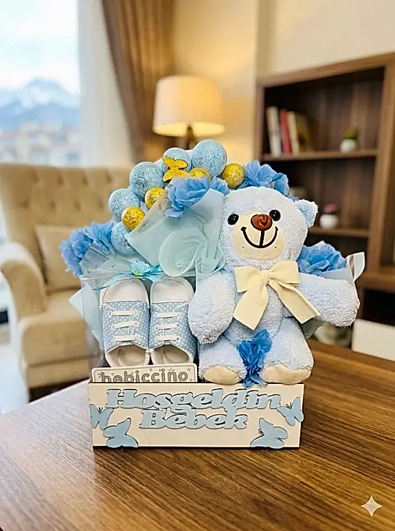 Hoşgeldin Bebek: Mavi Patik Aranjmanı