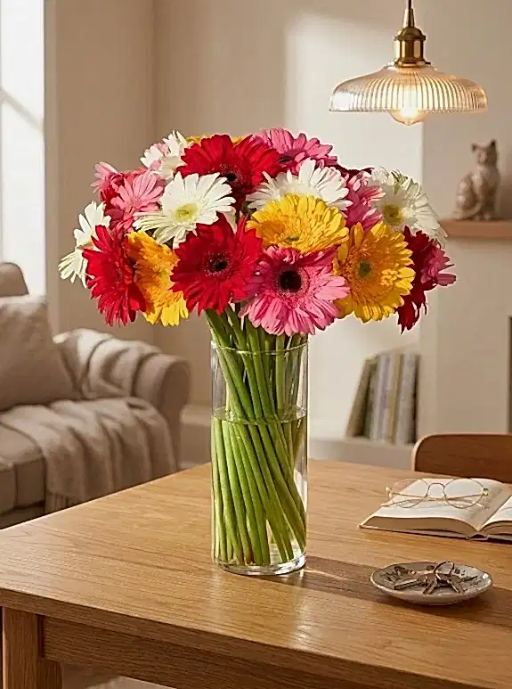 Vazoda Renkli Gerbera